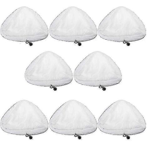 AURA Lot de 8 lingettes de nettoyage en microfibre compatibles avec nettoyeur vapeur, balai vapeur et nettoyeur vapeur à trois coins - Replaceme-B8 (1/5)