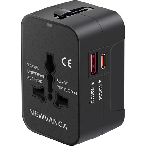 Universeller USB-C-Adapter, kompatibel mit GaN PD3.0, USB-C und USB-A, konvertierbar, Wandladegerät, anpassbarer Schnitt, Vereinigte Staaten, die Europäische Union, das Vereinigte Königreich und Austr (1/5)