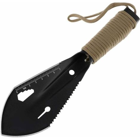 Pelle à Bord dentelé, Outil de creusement de Jardin en Acier Inoxydable, détecteur de métaux, Multi-Outil avec Gaine pour Camping en Plein air, (1/5)