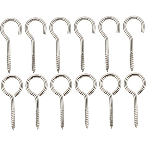 12 crochets muraux, inox, pour cuisine et salle de bain (1/5)