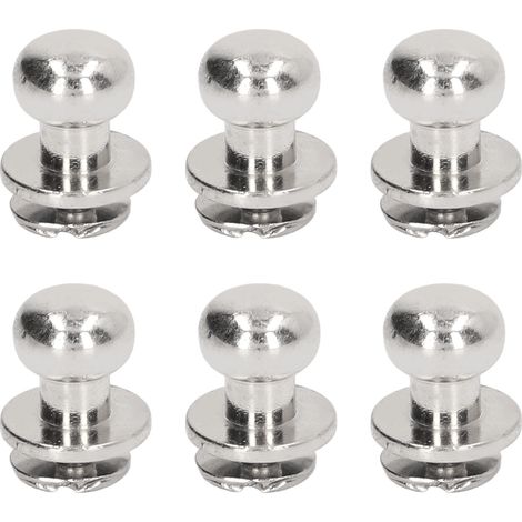 Lot de 200 Rivets Moine Haute Brillance Lisse 10x8mm Artisanat Cuir Fournitures DIY Vêtements Sacs Argent (1/5)