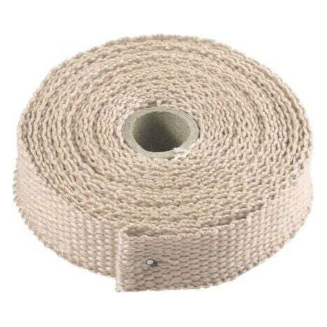 Ruban isolant en alliage de titane 5 m x 2,5 cm, pour tuyau d'échappement, collecteur d'échappement, acier inoxydable noir avec 4 attaches, marron (1/5)