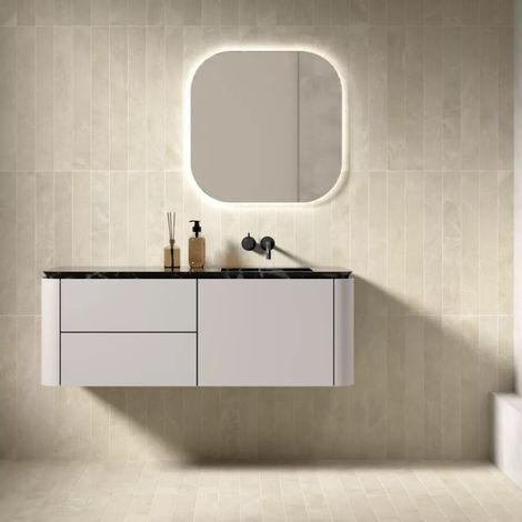 Carrelage Effet Marbre - Zellige Beige MARMORIS Taupe 7,5x60cm (1/3)