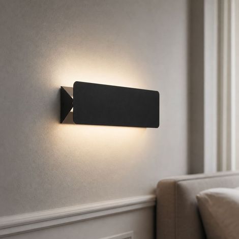 Applique murale LED aluminium 31cm design nordique, plaque orientable 270° anti-éblouissement pour chambre couloir hôtel (1/5)