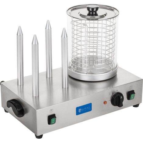 Macchina professionale per hot dog 4 panini 2 x 300 watt 3614094
