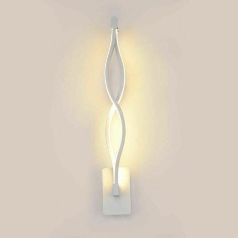 Applique led parete 9w lampada muro spirale bianco moderno luce calda 3000k fredda bianca 6500k (1/4)