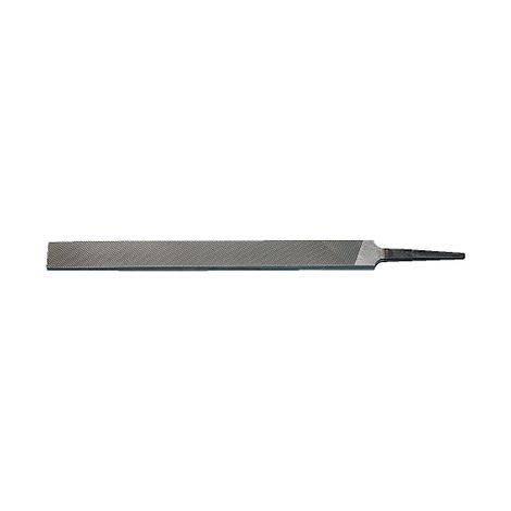 Lima plana paralela del 10 de 25cm con picado 2 doble de corte entrefino y canto sin mango fabricada en acero de alta calidad (1/2)