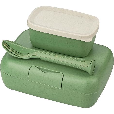 Lunch box à compartiments CANDY READY + set de couverts, 4 pièces, KOZIOL