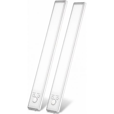 Réglette LED sous meuble avec détecteur de mouvement, rechargeable, 3 températures de couleur, fixation magnétique, lot de 2, 1,3 W (1/5)