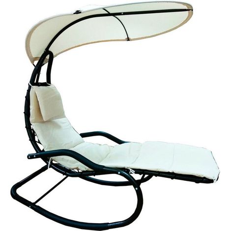 Fauteuil de jardin suspendu KELLY avec coussin et parasol