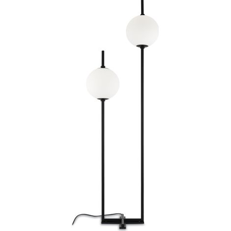 Lampadaire Maytoni Sixth Sense 2 boules noir/blanc LED (1/4)