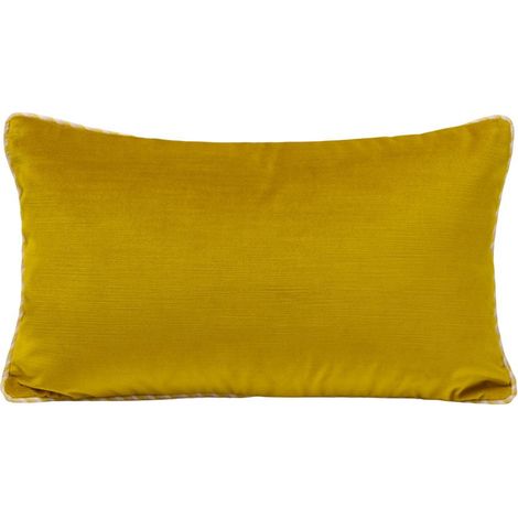 Housse de coussin en Velours lumineux et passementerie rayée DALILA (1/4)