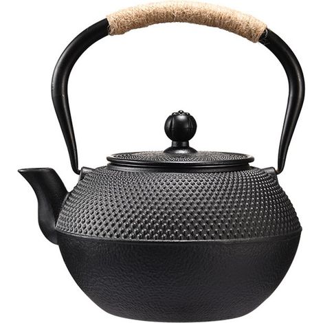 Théière de table - Théière - 1200 ml - Fonte - Noire (1/5)