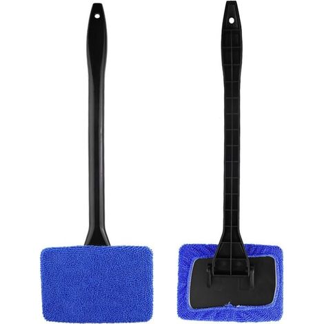 Nettoyant D'essuie-Glace de Voiture en Microfibre, Outil de Lavage de Vitres, Kit de Brosse de Nettoyage de Vitres pour Pare-Brise Passez la Souris sur l'image pour Agrandir Inconnu(Bleu)