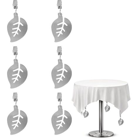 Pack Tablecloth Weights, Stainless Steel Tablecloth Clips, Tablecloth Weight Sets, Decorative Tablecloth Clips, Outdoor Tablecloth Weights for Party, Picnic, Indoor, Outdoor Camping (1/4)
