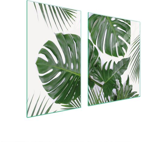 Assiette en verre et planche à découper 100x52 monstera (1/5)