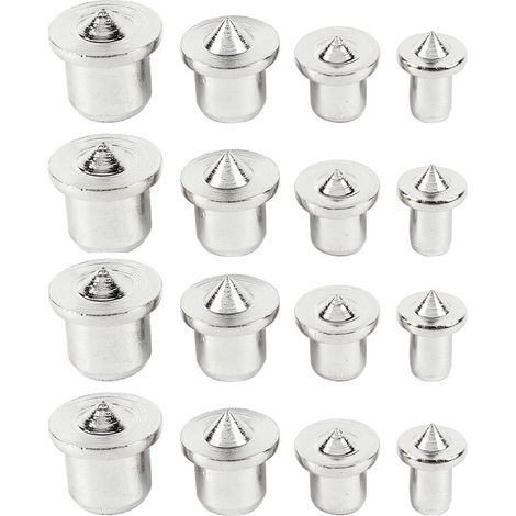 Centreurs de Tourillons Marqueurs de Chevilles Localisateur de Bois Goupilles Pointes de Centrage pour Chevillage Guide de Perçage pour Positionner 6mm 8mm 10mm 12mm 16-pièces (1/5)
