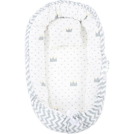 Nid de bébé confortable, respirant, lavable, réglable, polyvalent, housse de chaise longue Portable pour nourrissons, blanc (1/5)