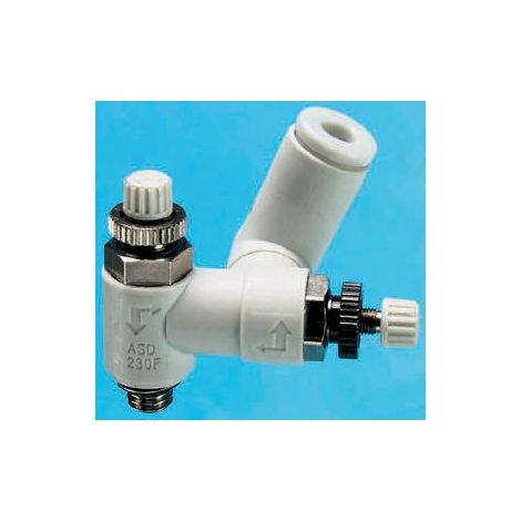 Régulateur de débit SMC ASD, R 1/4 Mâle ( Prix pour 1 )