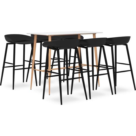 7-tlg. Bar-Set Weiß und Schwarz