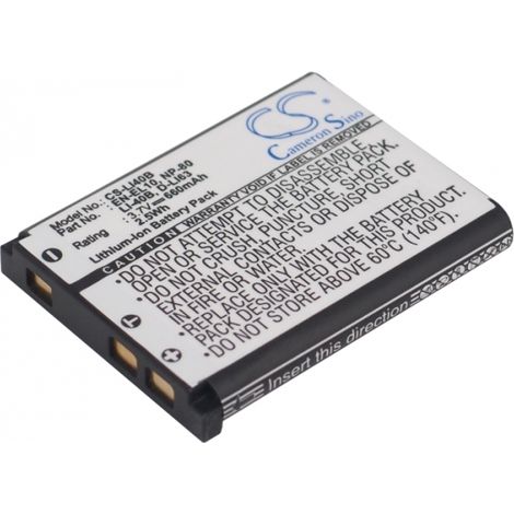 Batterie 3.7V 0.66Ah Li-ion pour Agfa Agfaphoto Optima 1
