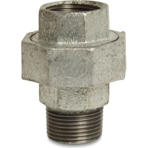 Racores de Fundición Maleable: Unión Roscada Cónica 1/2" IG x AG para Fontanería y Gas (1/2)