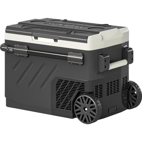 Glacière électrique 40L double zone commande app -20°C à 20°C noir poignée télescopique