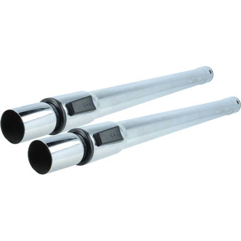 vhbw 2x tubo compatibile con Kärcher WD 3 P, WD3.300 M, WD 3.230, WD 3.500 P aspirapolvere - con attacco da 35 mm, 60 - 97 cm, nero / argento