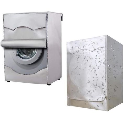 Housse de machine à laver pour chargeur frontal, protection pour lave-linge et sèche-linge avec fermeture éclair, 85 60 65 cm (1/3)