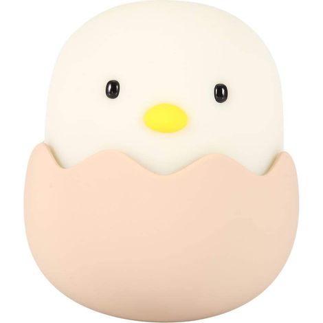 MINKUROW Egg Usb Cute Touch Piccola Luce, Lampada A Led A Forma Di Pulcino, Per Bancone Da Letto (Luce Bianca) (1/5)
