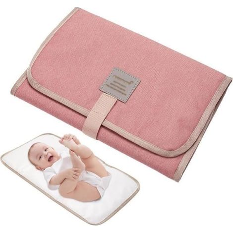 Pliable Matelas à Langer de Voyage, Tapis à Langer Pour Bébé, Impermeable Portable Tapis à Langer (Rose) multicolo MATELAS A LANGER (1/3)