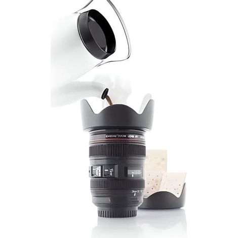 Mug isotherme - Objectif photo - Design moderne - Pour adultes - Cadeau pour photographes (1/4)