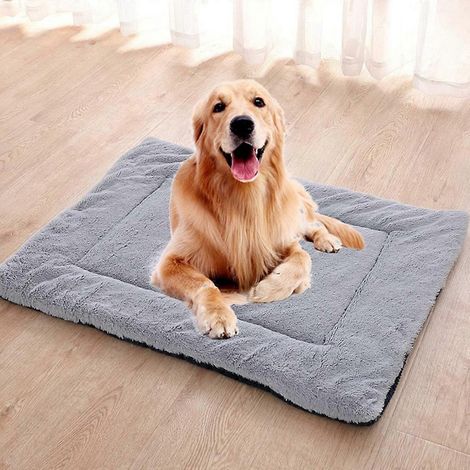 Coussin pour chien en peluche chaude et lavable, tapis de niche pour chiens de grande, moyenne et petite taille - Rose court (1/4)