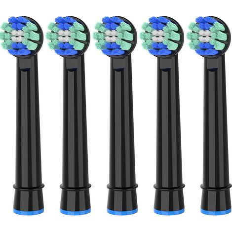 Lot de 5 têtes de brosse de rechange pour brosse à dents Teeteck SG-2607 Noir (1/5)