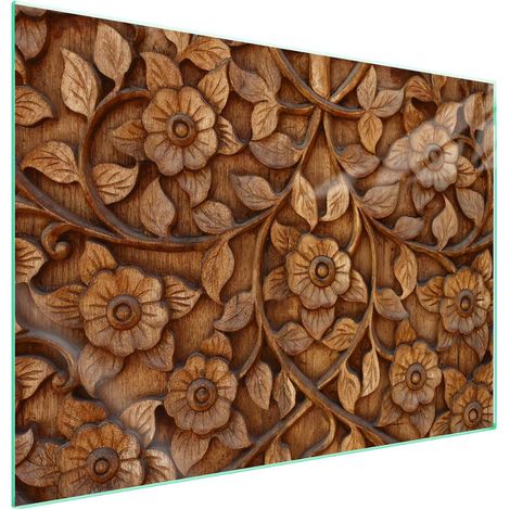 Plaque de protection en verre pour poêle à bois 70x52 (1/5)