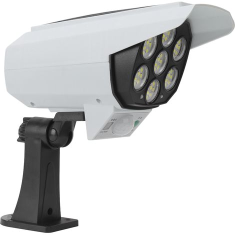 Fausse lampe de surveillance solaire LED haute luminosité, simulation de caméra factice, lampe de rue IP64 (1/5)