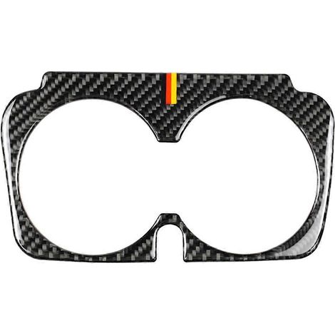 Accessoires en fibre de carbone pour Mercedes-Benz Classe C W205 (C180, C200, C300, GLC) : autocollant décoratif pour cadre intérieur de porte-gobelet.
