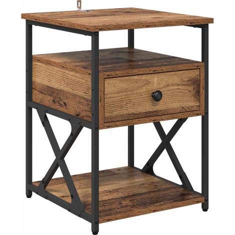 Maison Exclusive - Armadio da Notte con cassetto Legno vecchio 40 x 42 x 55 cm