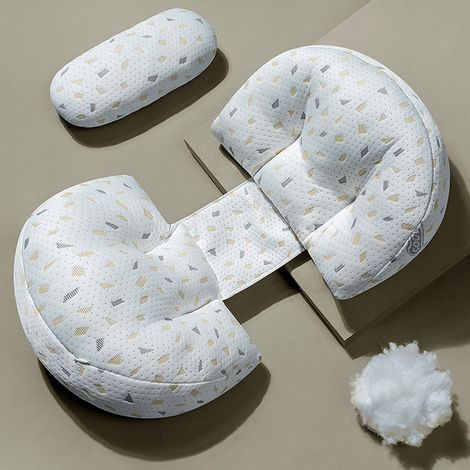 Oreiller de sommeil confort maximal soutien du dos hanches et abdomen housse lavable (1/3)