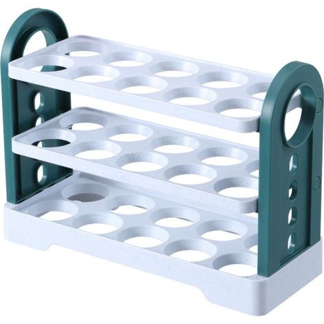 Portauova creativo e pieghevole, contenitore per uova per frigorifero e congelatore, contenitore per la conservazione delle uova, contenitore in plastica trasparente - Crezuo