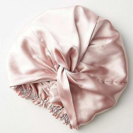 Bonnet de nuit en soie de mûrier pour femme, soin des cheveux, bandeau en soie naturelle double face pour dormir, cadeau personnalisé pour femme (1 pièce, rose) Yaju (1/3)