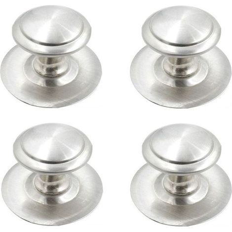 Set of 4 handles autocollantes button of furniture for drawers, for cabinets of kitchen, drawers of cabinet, silver (1/5)
