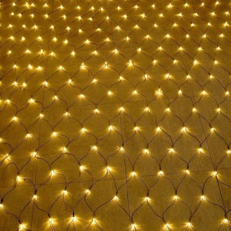 1 Guirlande lumineuse LED, Filet lumineux 6x4m, 540 LEDs, 8 modes, IP44, pour extérieur, mariage, Noël (1/4)