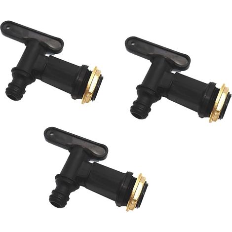 Robinet Cuve 1000l,Robinet Cuve à Eau Plastique Robinet Pour Recuperateur D'eau De Pluie,3/4" Tuyau Robinet Adaptateur Récupérateurs Robinet Pour Ibc D'adaptateur De Cuve (3PCS) (1/5)