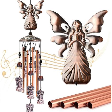 HONORNIC - Carillons éoliens d'ange haut de gamme, carillons décoratifs pour jardin et cour extérieure