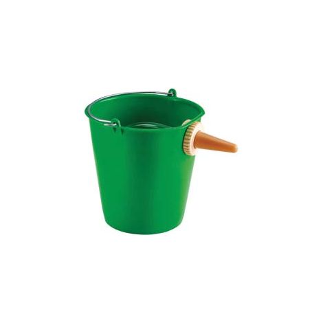 SECCHIO VERDE CON POPPATOIO PER VITELLI  lt.12