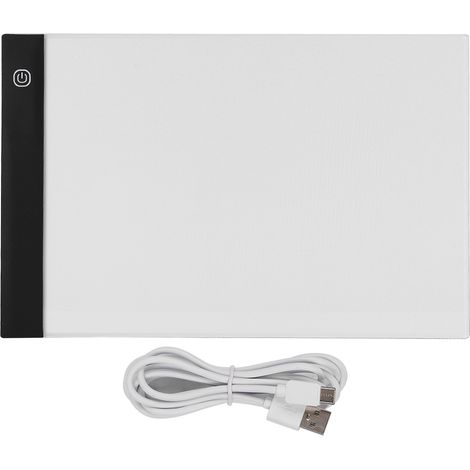 Tableau Blanc Magnétique LED Portable A4, Cadre Noir, Écran Lumineux pour Dessin et Écriture (Réglage Continu) (1/5)