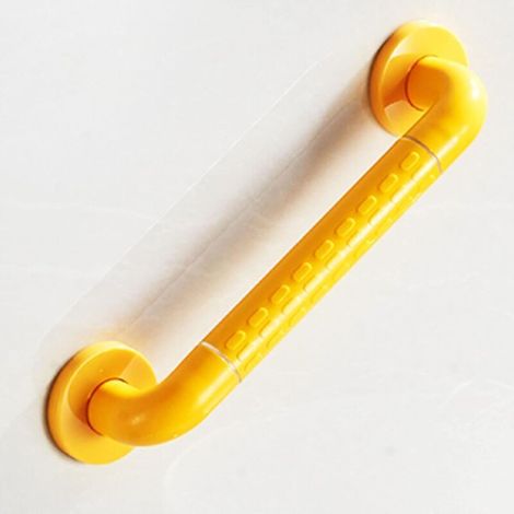 Maniglione di sicurezza da 30,5 cm per vasca e doccia, maniglione di sicurezza per doccia, maniglione per persone disabili, antiscivolo, fosforescente, giallo