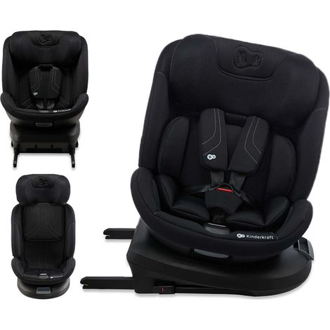 Kinderkraft Xpedition 3 I-Size Seggiolino Auto 40-150 Cm 0-36 Kg Girevole 360° Isofix Reclinabile Nero