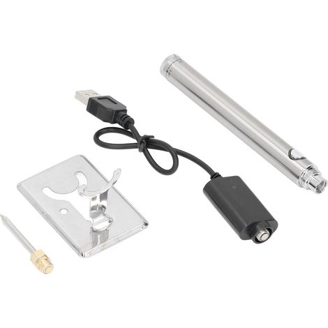 Rechargeable Soldering Iron Cordless Portable Charging Welding Tool Pen Digital Soldering Kit for DIY Repair Work Silver